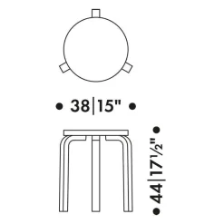 60 Hocker gebeitzt