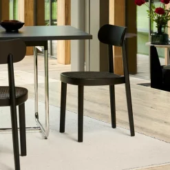 118 Stuhl mit Rohrgeflecht Dark Melange