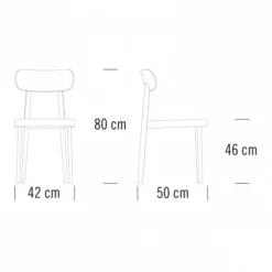 118 Stuhl mit Rohrgeflecht Dark Melange