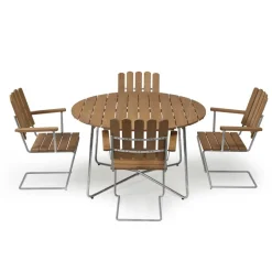 9A 100 Gartenesstisch Ø100cm Teak