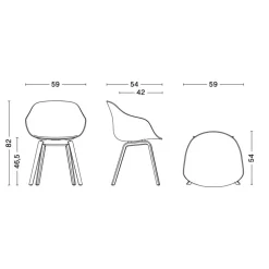 About a Chair AAC 222 2.0 Armlehnstuhl Eiche schwarz lackiert