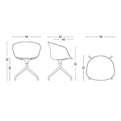 About a Chair AAC 20 2.0 Drehstuhl Gestell weiß
