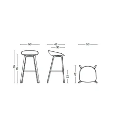 About A Stool AAS 32 2.0 Barhocker hoch Eiche lackiert