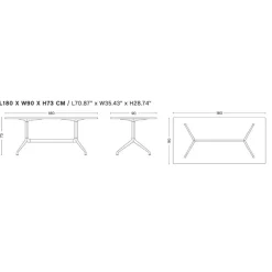 About a Table AAT 10 Esstisch Tischplatte Linoleum