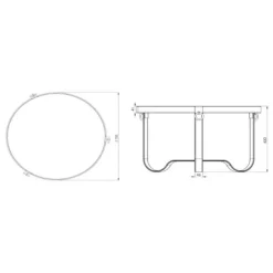 Adnet Couchtisch Ø 70cm