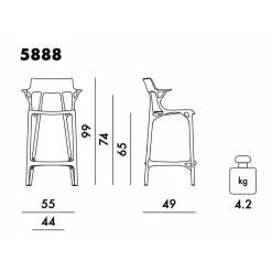 AI Barhocker 65cm