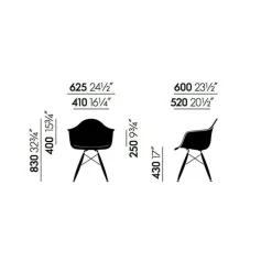 Aktionsset Eames Plastic Armchair DAW RE + Lammfell gratis