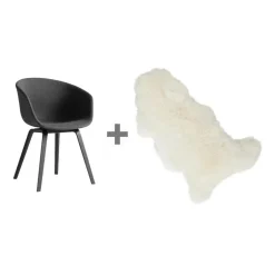 Aktionssets About a Chair 23 Armlehnstuhl gepolstert + Fell