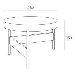 Alwa Two Big Beistelltisch H 35cm