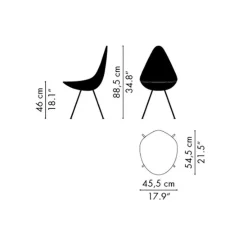 Analog™ Esstisch + 6 Drop™ Stühle Set