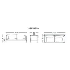 Arbour Eco 3-Sitzer Sofa Gestell schwarz