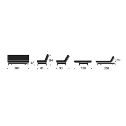 Aslak 140 Schlafsofa 200x81cm