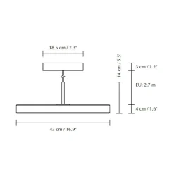 Asteria LED Pendelleuchte Stahl