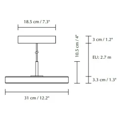 Asteria Mini LED Pendelleuchte Messing