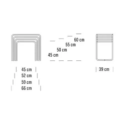 B 9 Beistelltisch 4er Set Buche