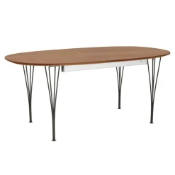 B619 Super-elliptischer Tisch Furnier ausziehbar