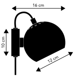 Ball Magnet Wandleuchte Metallic