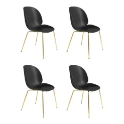 Beetle Dining Chair Stuhl Gestell Messing 4er Set