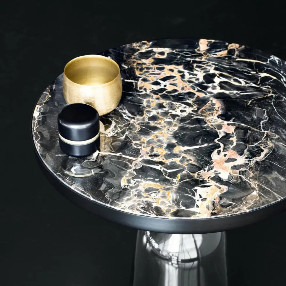 Bell Side Table Beistelltisch Messing Marmor