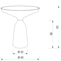 Bell Side Table Beistelltisch Messing Marmor