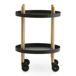 Block Beistelltisch/Servierwagen rund