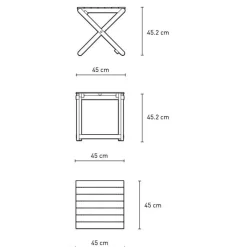 BM5868 Garten Beistelltisch klappbar
