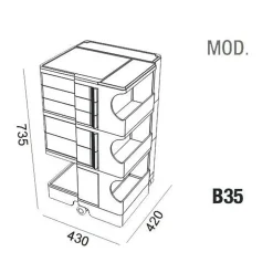 Boby 3/5 Rollcontainer M