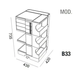 Boby 3/3 Rollcontainer M