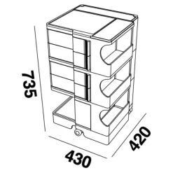 Boby 3/4 Rollcontainer M