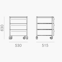 Boxie BXM 3C Rollcontainer H 63cm