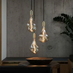 Brass Pendelleuchte mit Voronoi II LED E27 FILAMENT 3W =><noscript><img width=