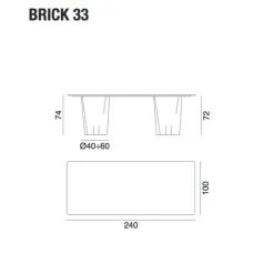 Brick Esstisch