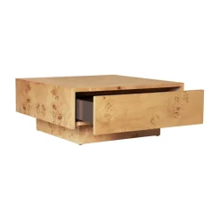 Burl Couchtisch mit Schublade