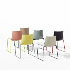 Catifa 46 0278 Stuhl einfarbig Kufe Chrom