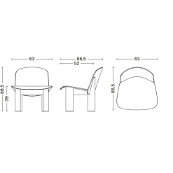 Chisel Lounge Stuhl Leder