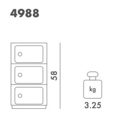 Componibili 3 Container matt