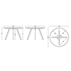 Copenhague CPH25 2.0 Esstisch Furnier Ø120cm