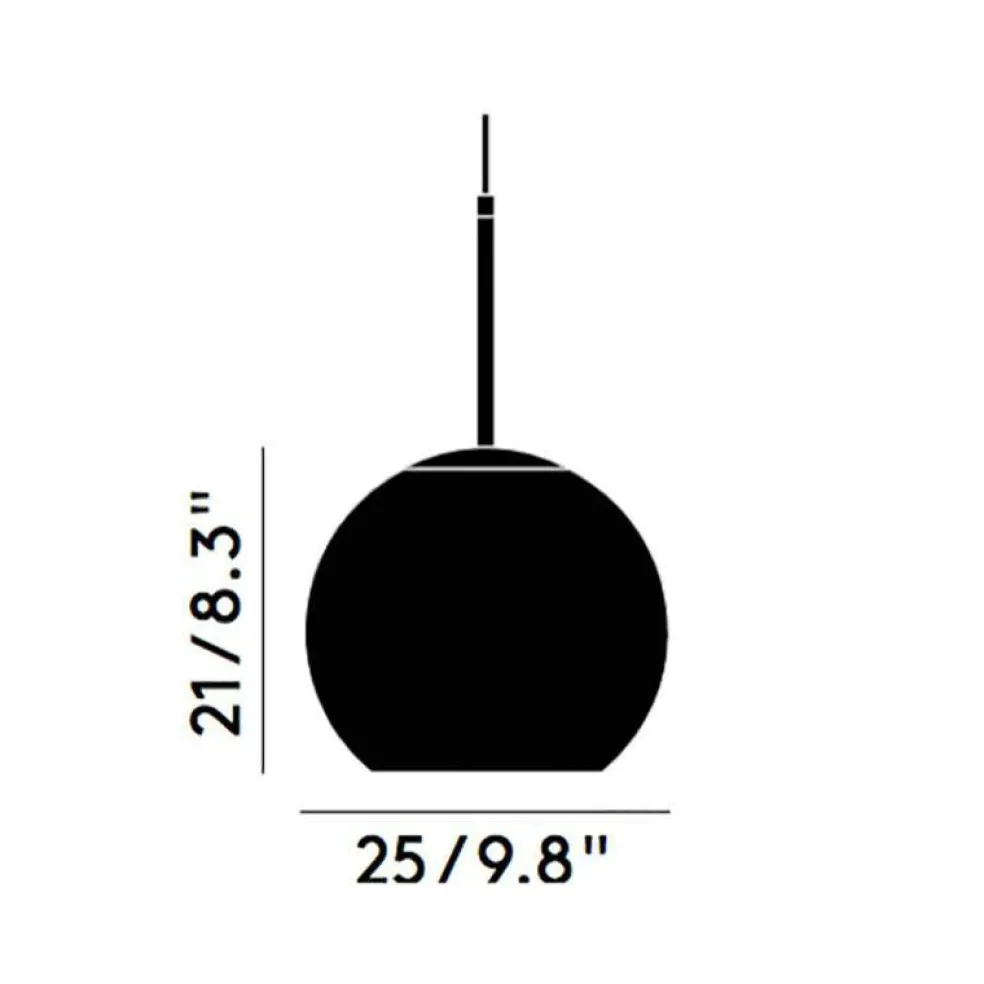 Copper Round LED Pendelleuchte Ø25cm
