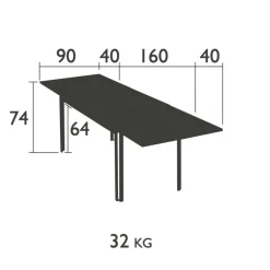 Costa Gartentisch ausziehbar