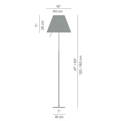 Costanza Terra Stehleuchte Teleskop/Dimmer