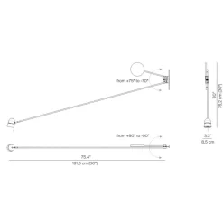 Counterbalance LED Wandleuchte