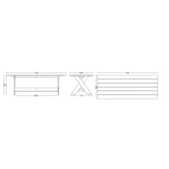 Crate Gartenesstisch 230cm