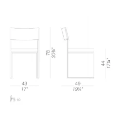 Cuba S56 Stuhl Sitzfläche Holz stapelbar