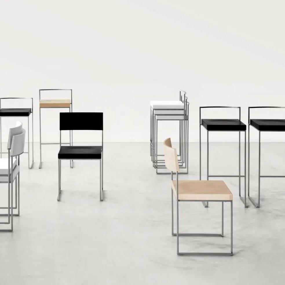 Cubo S62 Barhocker Sitzfläche Leder H65cm