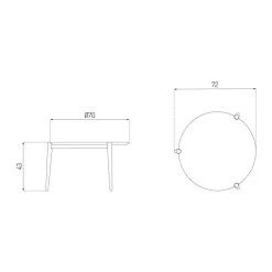 D102 Søs Couchtisch Ø 70cm