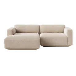 Develius 2-Sitzer Sofa mit Chaiselongue links