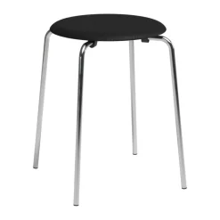 DOT™ Hocker Furnier Gestell Stahl verchromt