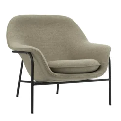 Drape Lounge Chair niedrig Gestell schwarz