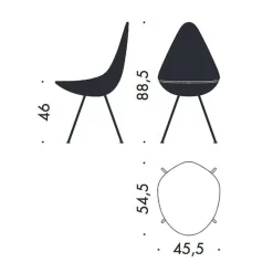 Drop™ Stuhl Gestell verchromt