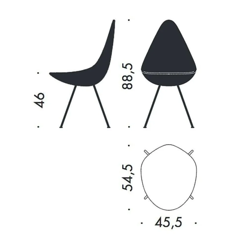 Drop™ Stuhl Gestell verchromt